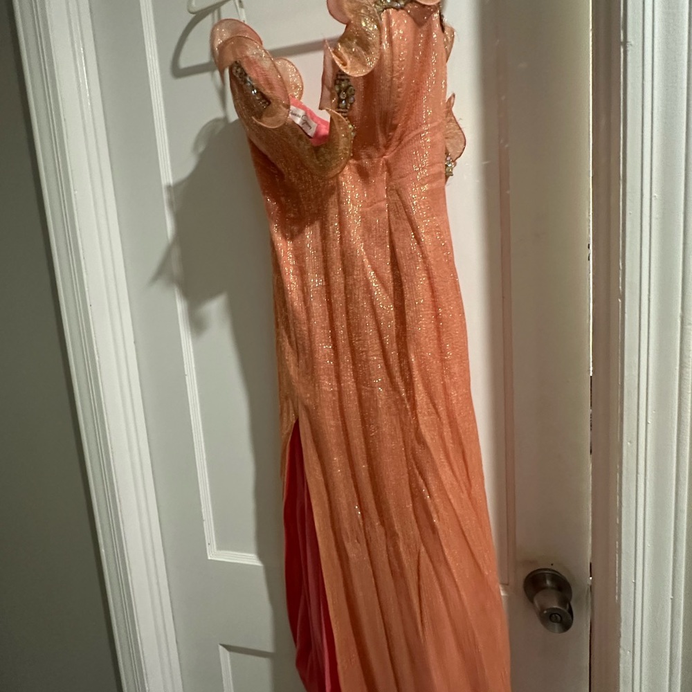 Shimmering Peach Fabric